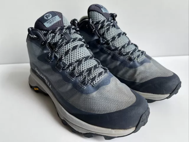 Merrell Womens Moab Speed Mid GTX Navy Walking Hiking Boots Lace Up - UK SIZE 6