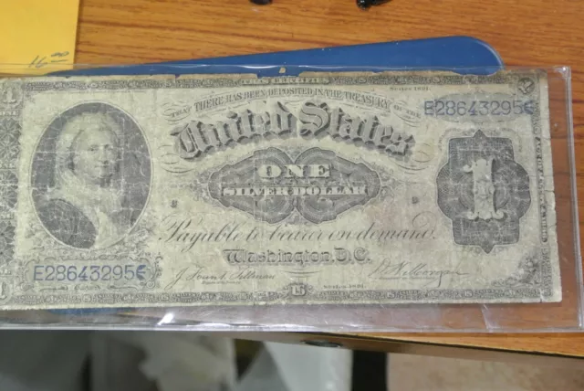 Fr. 223 1891 $1 One Dollar “Martha” Silver Certificate Currency Note 2