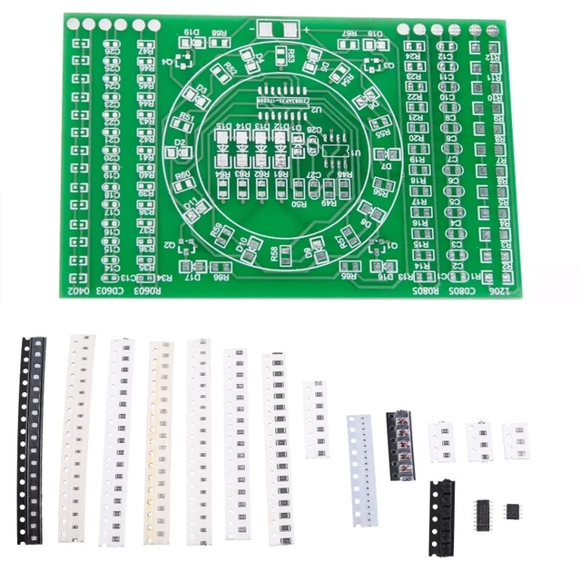 Flashing LED Components Soldering Practice Board Skill Electronic Circuit
