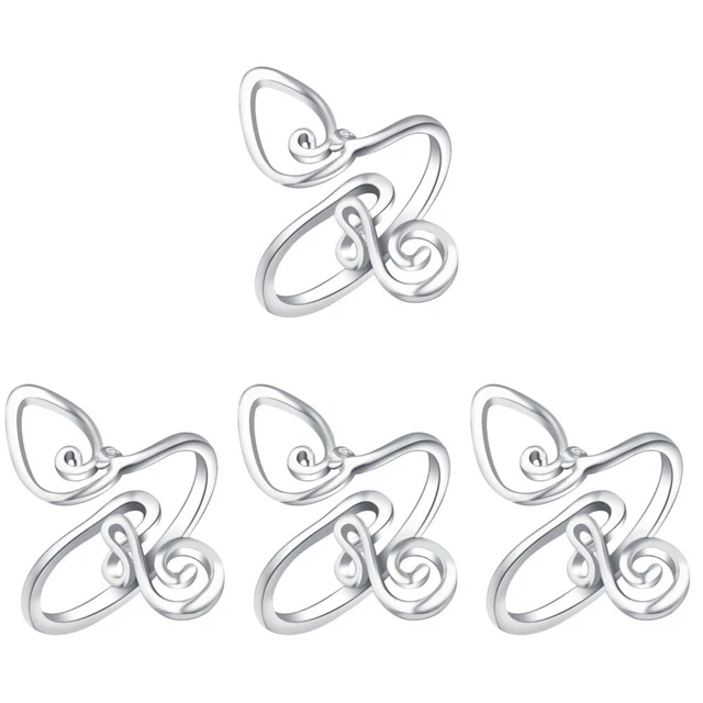4 PEZZI ANELLO avvolgente in filo signorina anello creativo per dita