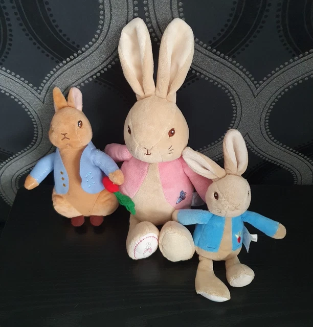 BEATRIX POTTER FLOPSY Bunny & 2 x Peter Rabbit Soft Toys £8.61 ...