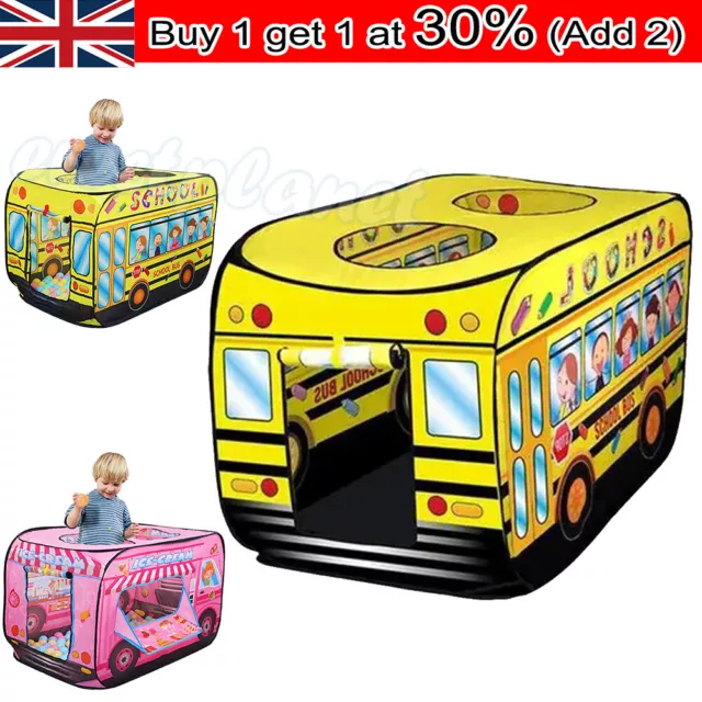 Children Folding Tent Game Playhouse Car Style Indoor Outdoor Toy for Boys Girls