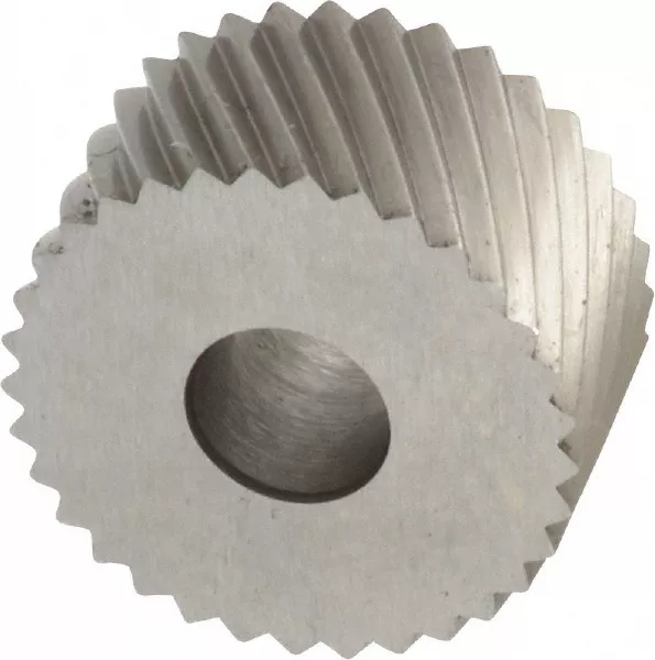 3/4" Diam HSS LH Diag Knurl, 30° Helix, 90° Tooth Angle, Circular Pitch, 16 TPI