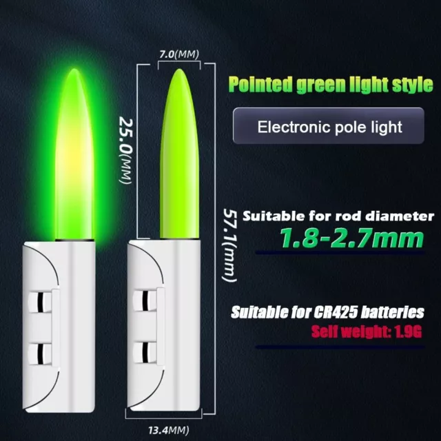 FLASH BITE ALARM Fluorescent Light Fishing Rod Tip Lightstick Glow