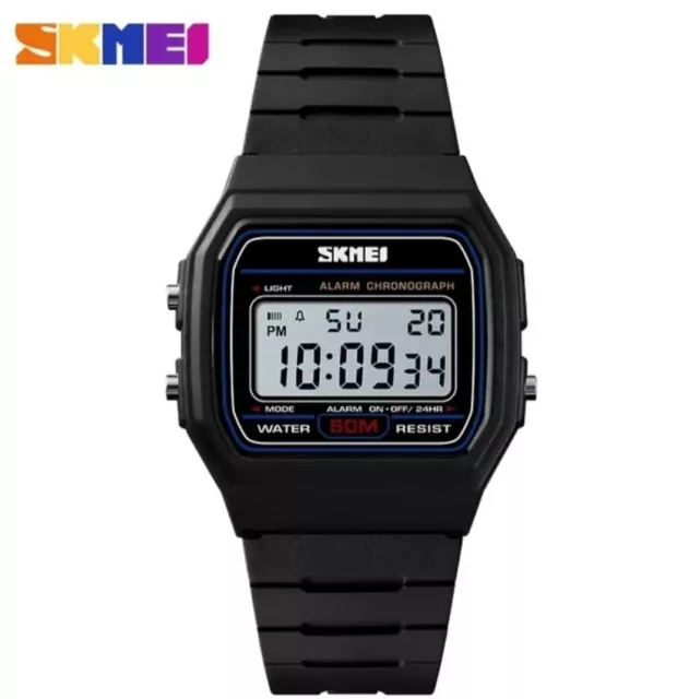 SKMEI Armbanduhr Damen Herren Sport Watch Digital Fitness Wasserdicht 5ATM