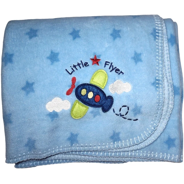 Circo Blue Little Flyer Plane Star Baby Boy Blanket Fleece Soft Target Clouds