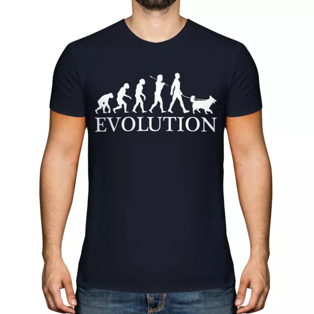 Border Collie Evolution Of Man Mens T-Shirt Tee Top Dog Lover Gift Walker