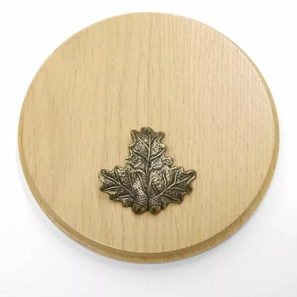 Placa de Jabalí Redondo Roble Claro Af 17 CM Con Hoja Tablero Keiler Pequeño