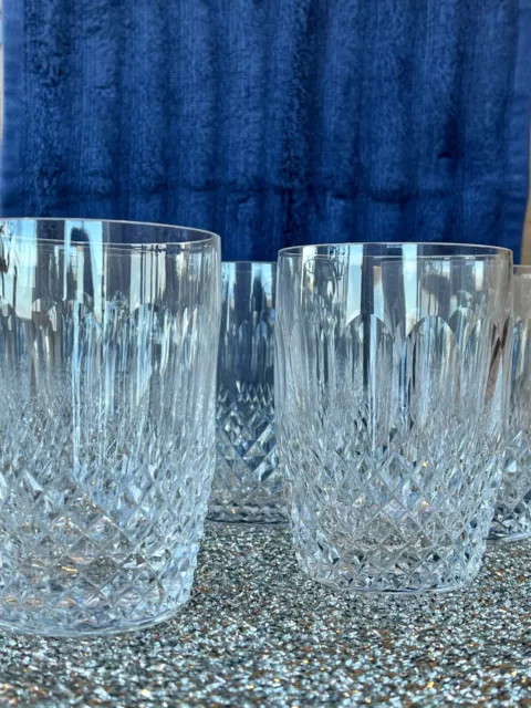 6 Vintage Waterford Cut Crystal Colleen Highball Glasses Short Stem