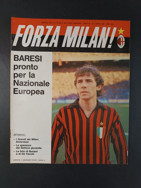 FRANCO BARESI, AC Milan, Serie A SERIE A 1988-89 FRANCO BARESI CON MINIATURA COPPA SCUDETTO
