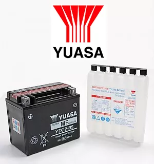  YUASA YTX12-BS Battery 12 VOLT 10Ah LX150/GTS300 (583158)