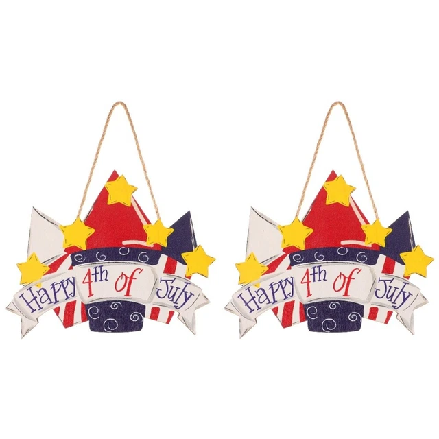 2 PACK LISTE De La Fête L'indépendance Accroche-porte D'entrée Ménage ...