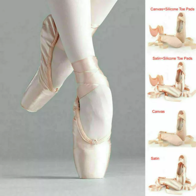 Tanzschuhe Kinder Erwachsene Ballettschuhe Lace-Up Gymnastik Spitzenschuhe 2024！