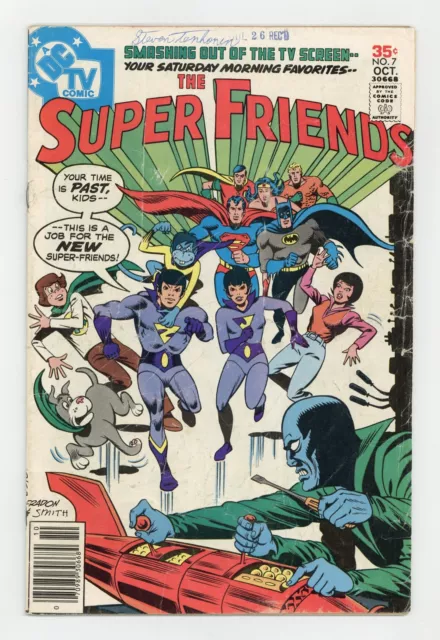 Super Friends #7 GD+ 2.5 1977 1st app. Wonder Twins
