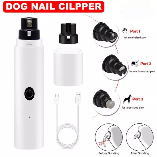 Rechargeable Nail Grooming Trimmer Clipper Pet Nail Grinder Paws Nail Cutter