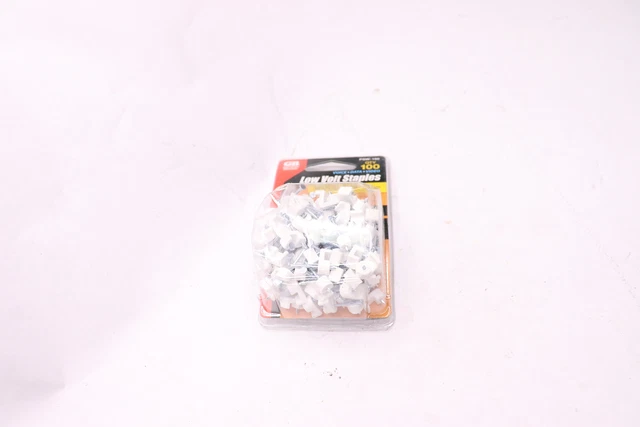 (100-Pk) Gardner Bender Cable Staple Polyethylene White 3/16" for Wood App
