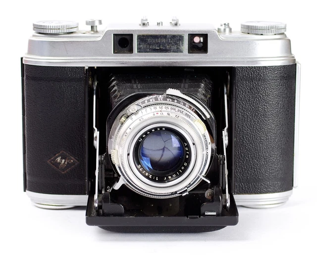 Agfa Super Isolette Lens Solinar 3.5/75mm Rangefinder 6x6 120 Roll Film NoUJ0627