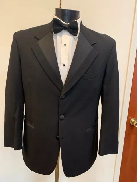 Black Perry Ellis Tuxedo Jacket - 3 Button Southbridge