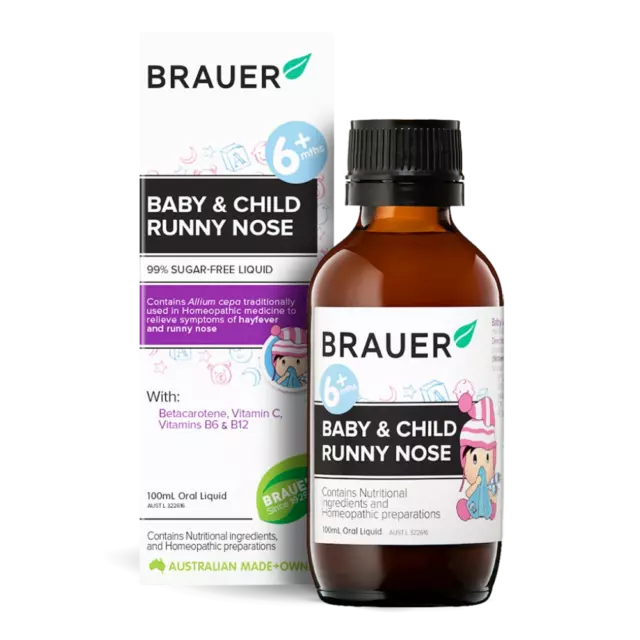 Brauer Baby & Child Runny Nose 100mL Oral Liquid 6 Months+ Hayfever Relief