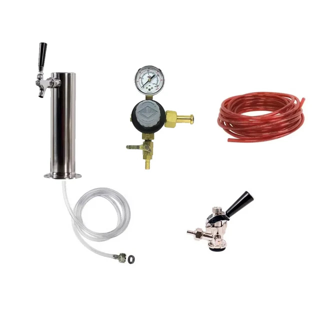 TapRite DK30CPSS Kegerator Tower Conversion Kit for Single Tap Configuration