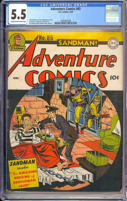 Adventure Comics #85 Nice Simon & Kirby Cover Art Golden Age DC 1943 CGC 5.5