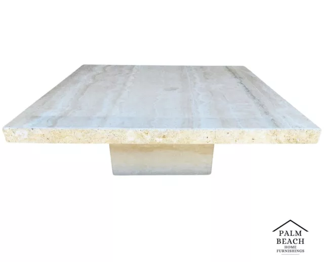 Travertine Coffee Table Italian Live Edge 1970s by STONE INTERNATIONAL