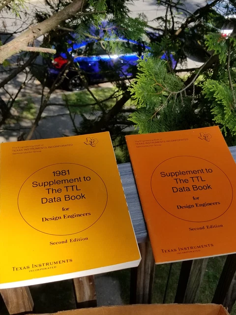 2 Vintage Texas Instruments Books Data Electronic Manual Supplment To Ttl  1981