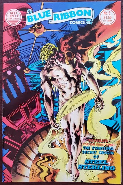 Blue Ribbon Comics #3 F- 5.5 (Red Circle Comics 1983) ~ Steel Sterling's Origin✨