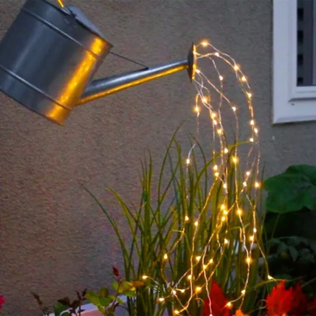 LED Solar Fairy Lichterkette Kupferdraht Draußen Wasserdicht Garten Xmas-Dekor