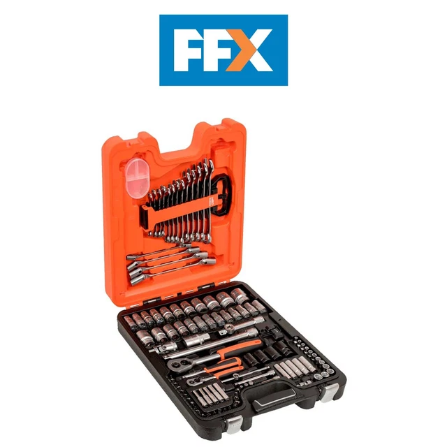 Bahco BAHS106 Socket Set 106pc 1/4" 1/2" Drive Ratchet Wrench Garage Tool