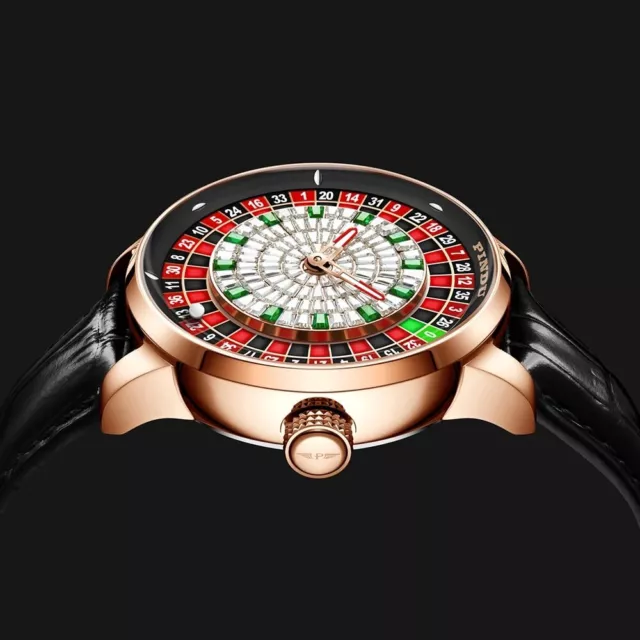 New Mechanical Roulette Watch Men Automatic Luxury Fashion Waterproof Top Brand