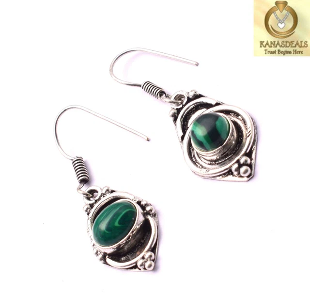 Malachite Plated Earring Handcrafted Jewellery 5 GM Value-Priced @1.99-71421