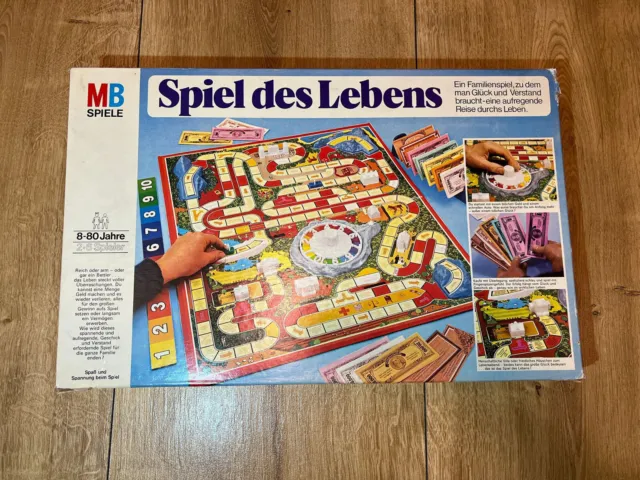 Spiel des Lebens - MB Spiele Gesellschaftsspiel 1978 vollständig Retro Klassiker