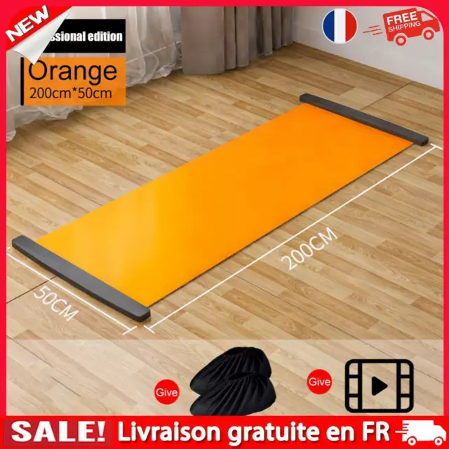 Yoga Sliding Mat Sports Fitness Glide Plate Skating Training Mat (Orange 200cm)