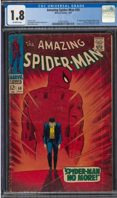 Amazing Spider-Man #50  CGC 1.8 1st Appearance of Kingpin / Origin of Spider