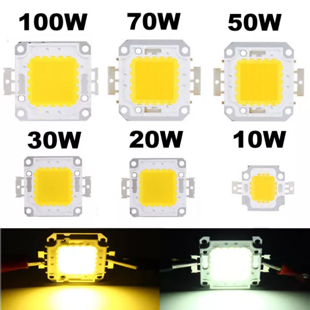 10W 50W 100W LED Lamp Light COB SMD Bulb Chip 20W 30W 70W High Power DIY 12-36V