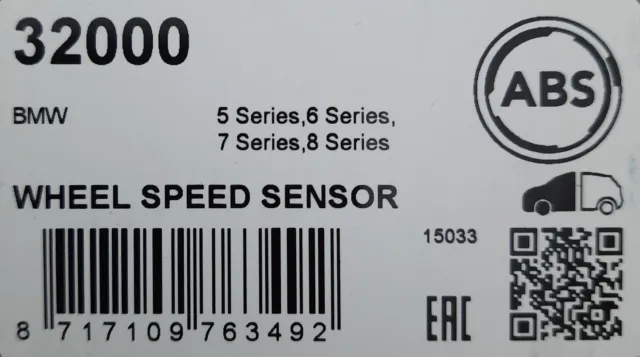 A.B.S. Sensor Raddrehzahl ABS Sensor Vorne 32000