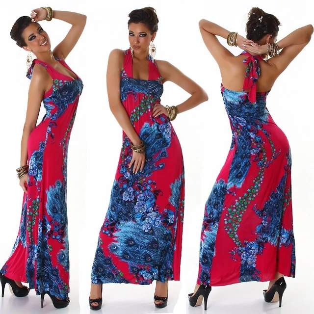 Vestito lungo donna elegante da sera cerimonia abito tubino scollo americano sex