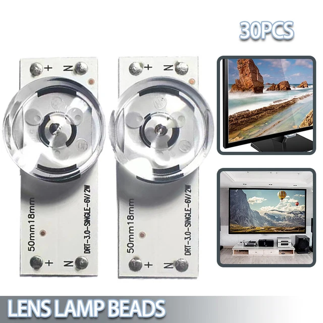 6V SMD Lamp Bead with Optical Lens Fliter for LED TV Repair LED Light Strip D