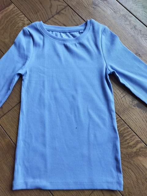 ⭐BNWOT. Lovely Girls Long-Sleeved Ribbed Top, NEXT, 7yrs, Blue