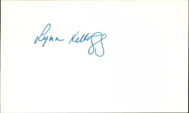 Lynn Kellogg Actress Signed 3" x 5" Index Card