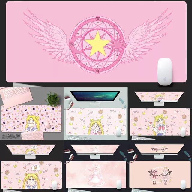 Anime Sailor Moon Pink Groß Gaming Mauspad Computer Tastatur Pad Mousepad Heiß