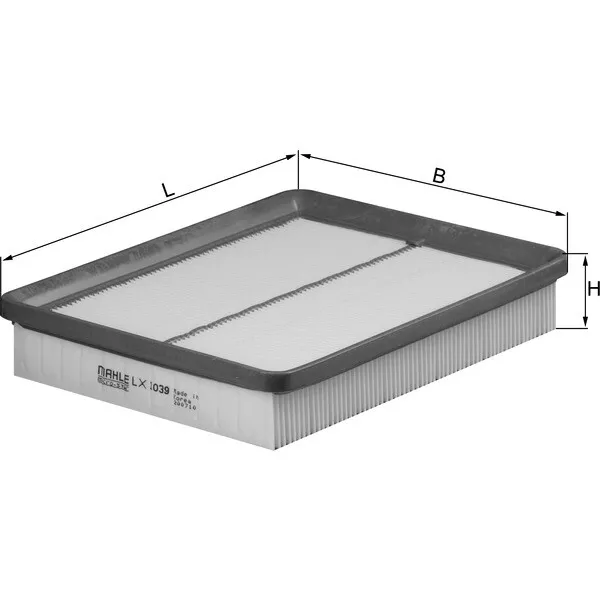 X1 mahle Filtro de Aire Filtro Insertar LX1039 76627020Made IN Kr