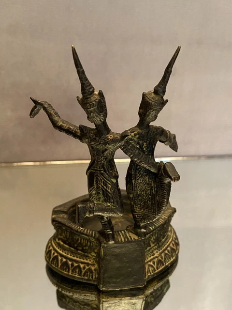 Cendrier en bronze aux danseuses Khmer Cambodge 7