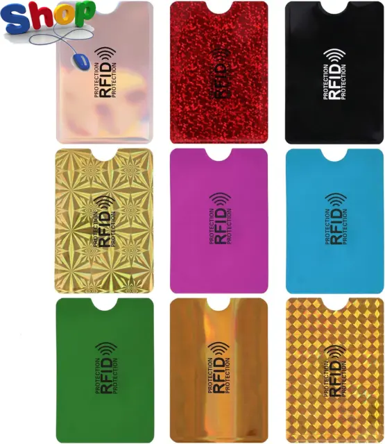 Colorful  RFID  Card  Holder ,  9  Pieces  RFID  Blocking  Sleeves  Credit  Card