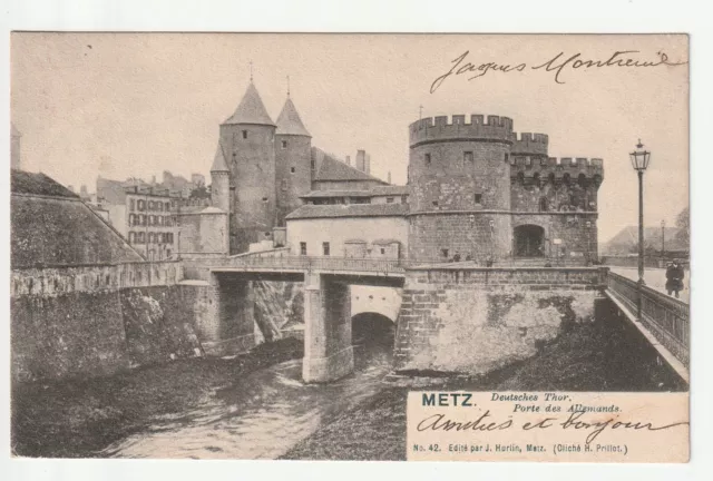 METZ  - Moselle - CPA 57 - Les portes - Porte des Allemands vue N° 24