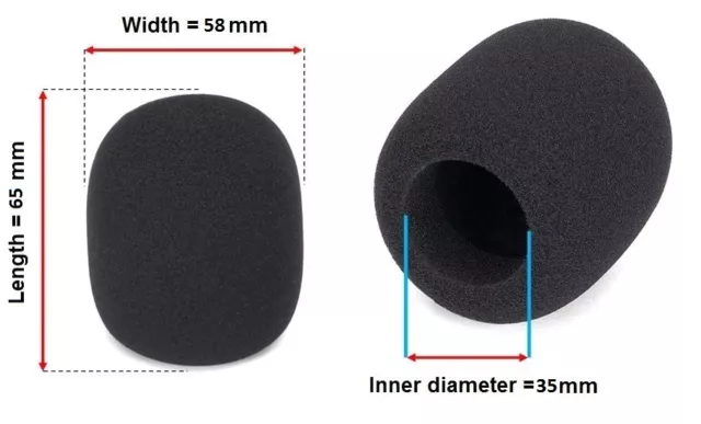 Mic Foam Windscreen Cover for Microphone Sponge Windshield Fits SM58 BETA-58A