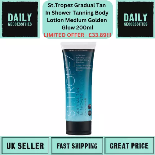 St.Tropez Gradual Tan In Shower Tanning Body Lotion Medium Golden Glow 200ml