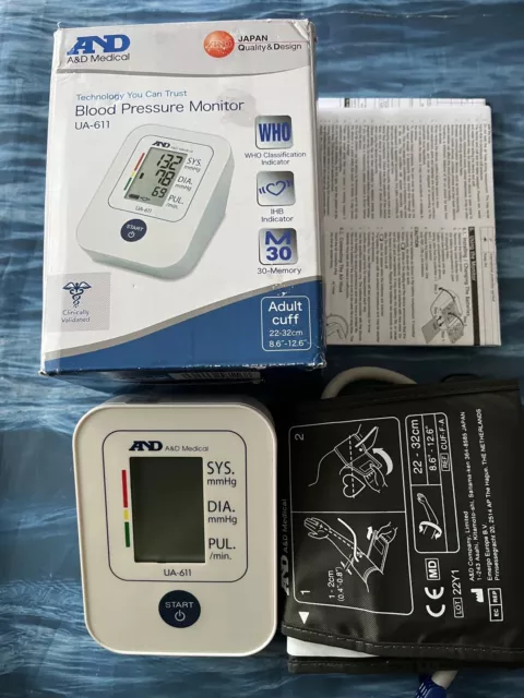 A&D Medical UA-611 Upper Arm Automatic Blood Pressure Monitor Adult Cuff