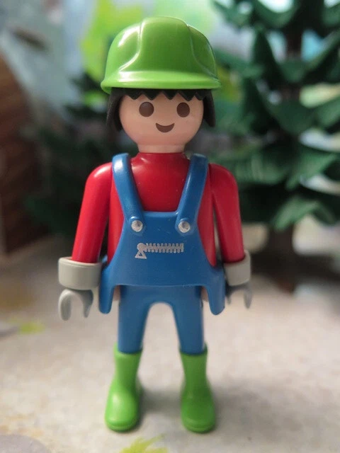 RARE OUVRIER DU rail PLAYMOBIL 4116 4210 chantier travaux b?�timent construction EUR 3,99 